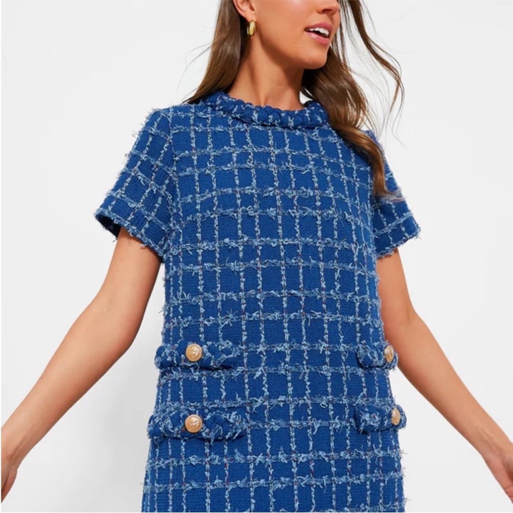 Tuckernuck Blue and White Plaid Mini Dress